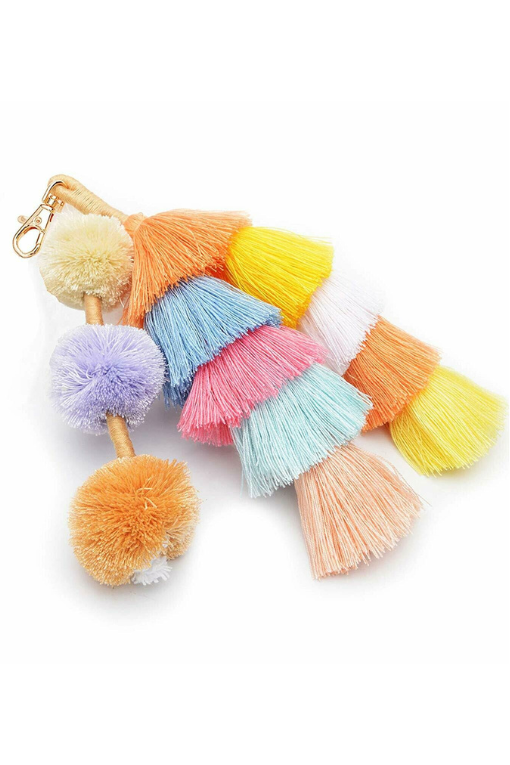 PomPom & Tassel Bag Charm Vector